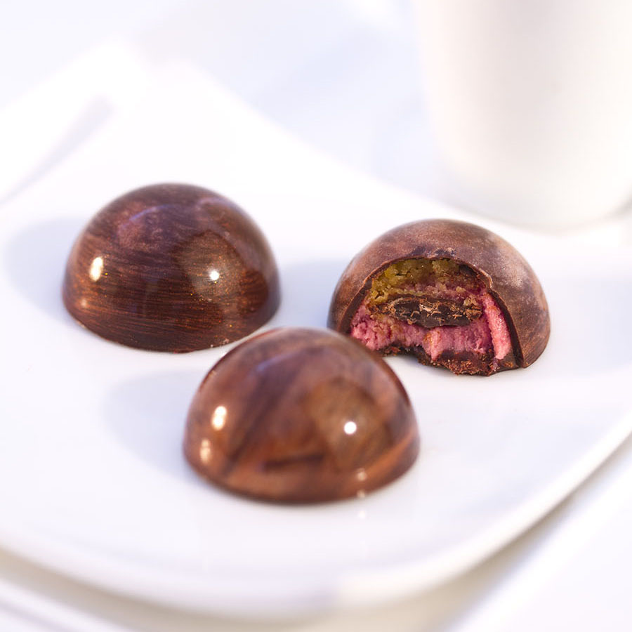 Bonbons chocolat-framboise - Léonce Blanc - gamme professionnelle